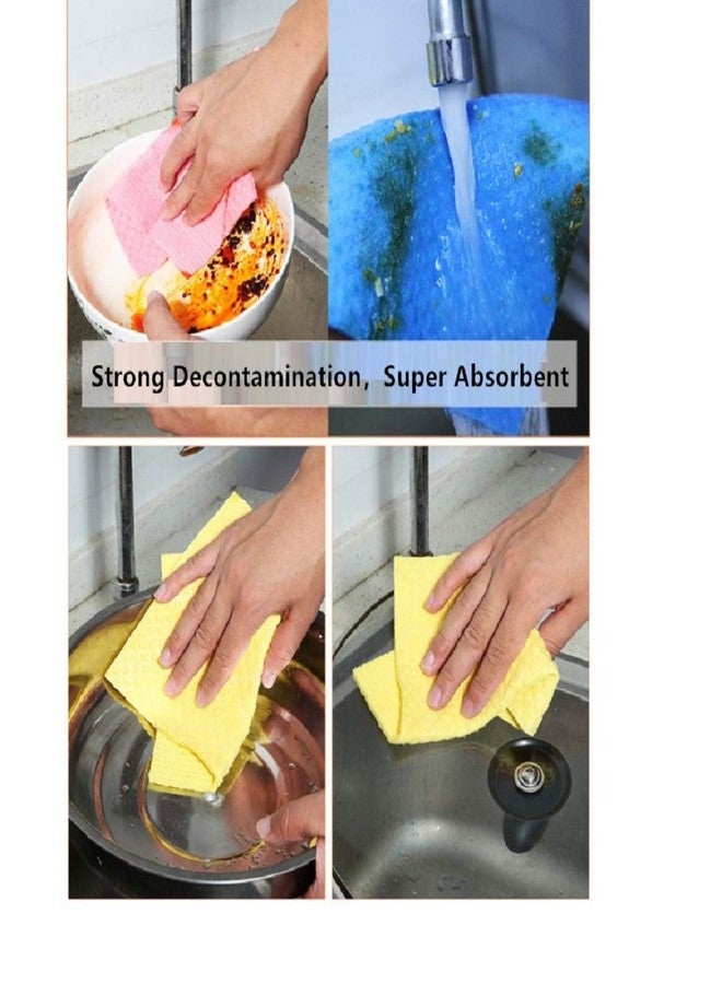 ddLUCK Dishcloth Cellulose Sponge Cloths - Bulk 12 Pack of Reusable Washable Cleaning Cloths for Kitchen - Absorbent Dish Cloth Hand Towel (12 Pack Assorted) - Image 4